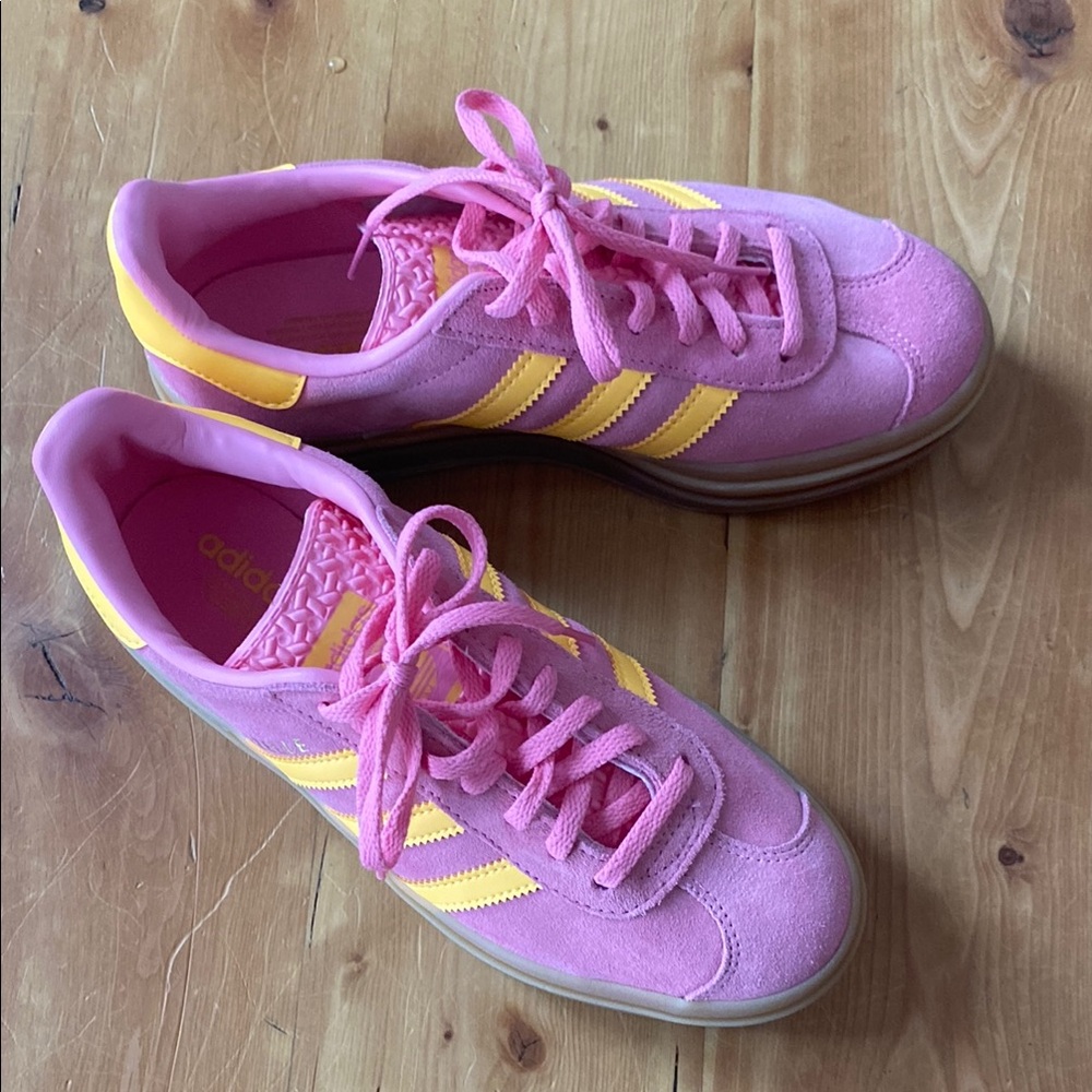 adidas Women's Sneakers in Pink and Yellow